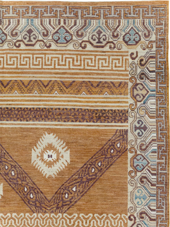 Modern East Turkestan Khotan Room Size Carpet, No.32159 - Gsblank