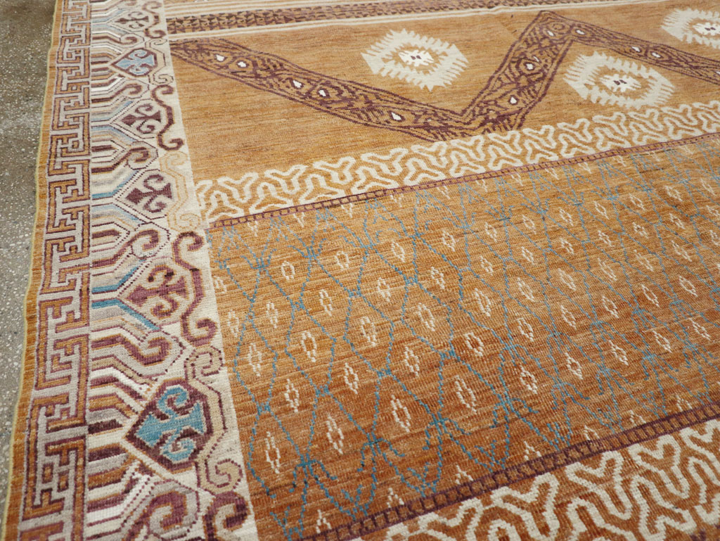 Modern East Turkestan Khotan Room Size Carpet, No.32159 - Gsblank