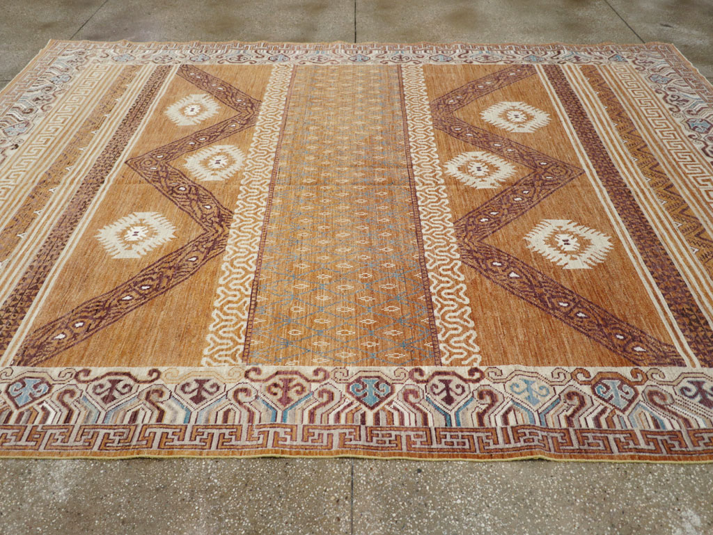 Modern East Turkestan Khotan Room Size Carpet, No.32159 - Gsblank