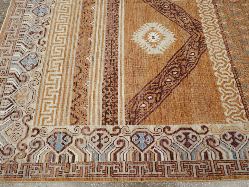 Modern East Turkestan Khotan Room Size Carpet, No.32159 - Gsblank