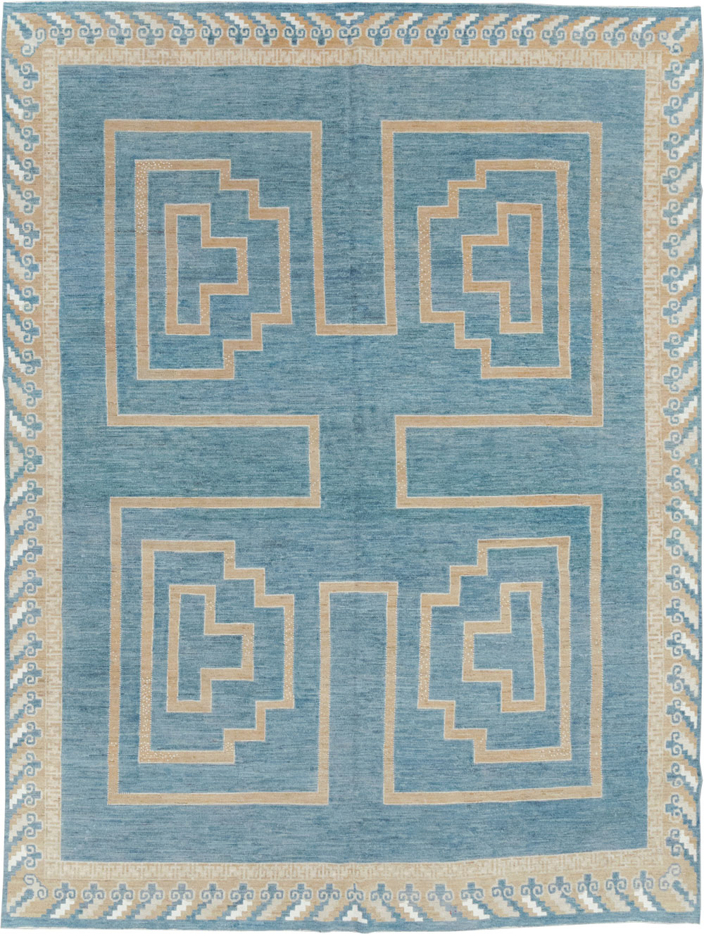 African Tuareg Inspired Modern East Turkestan Khotan Room Size Carpet, No.32160 - Gsblank