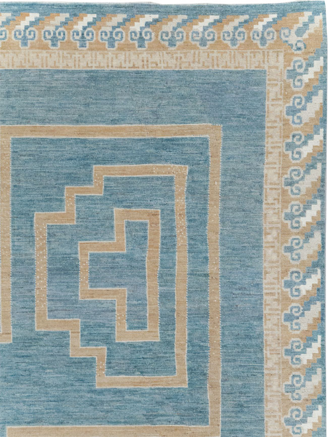African Tuareg Inspired Modern East Turkestan Khotan Room Size Carpet, No.32160 - Gsblank