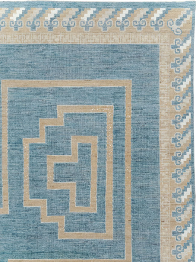 African Tuareg Inspired Modern East Turkestan Khotan Room Size Carpet, No.32160 - Gsblank