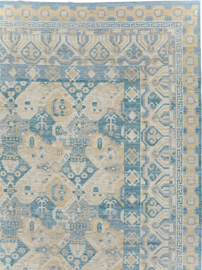 Modern East Turkestan Khotan Room Size Carpet, No.32161 - Gsblank