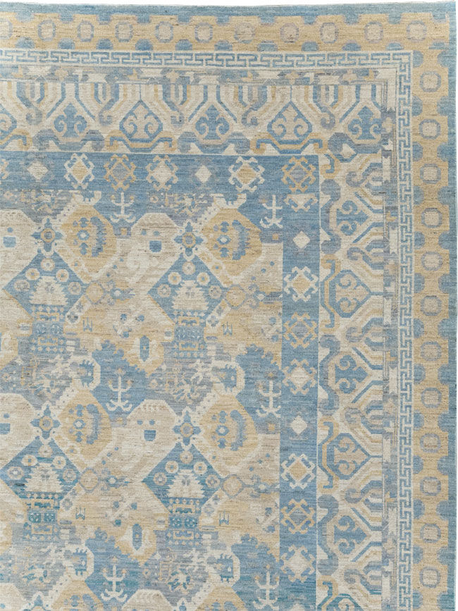 Modern East Turkestan Khotan Room Size Carpet, No.32161 - Gsblank