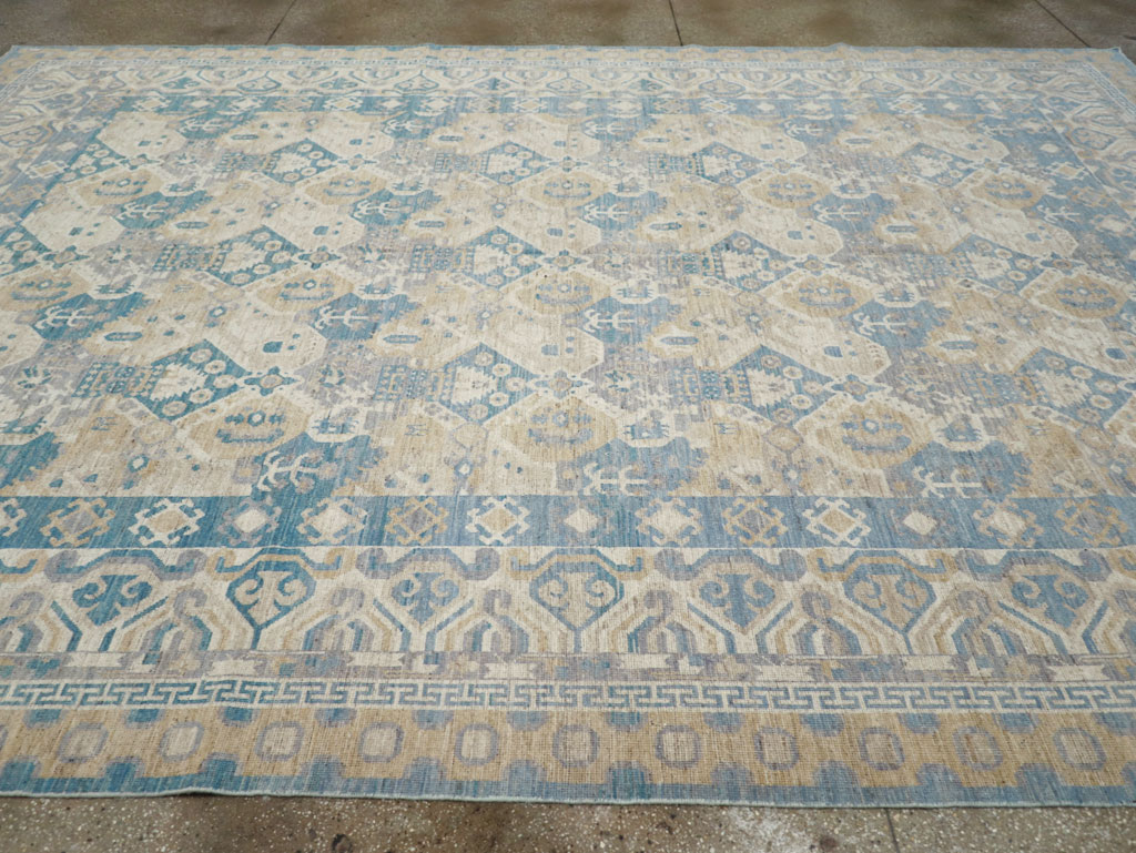 Modern East Turkestan Khotan Room Size Carpet, No.32161 - Gsblank