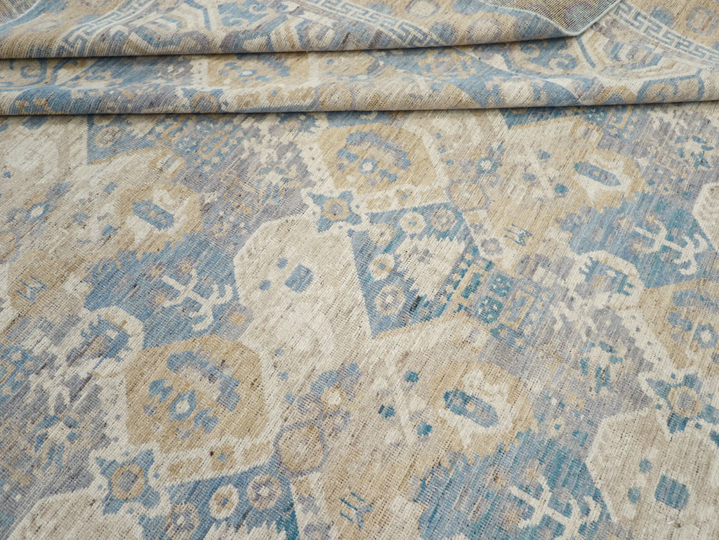 Modern East Turkestan Khotan Room Size Carpet, No.32161 - Gsblank