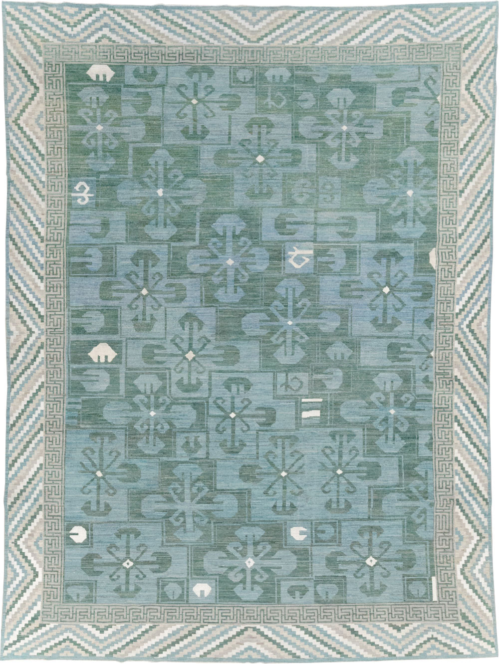Modern East Turkestan Khotan Room Size Carpet, No.32162 - Gsblank