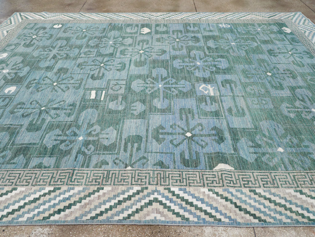 Modern East Turkestan Khotan Room Size Carpet, No.32162 - Gsblank