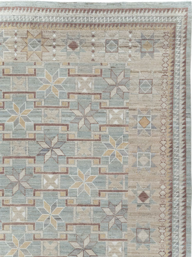 Modern East Turkestan Khotan Room Size Carpet, No.32164 - Gsblank