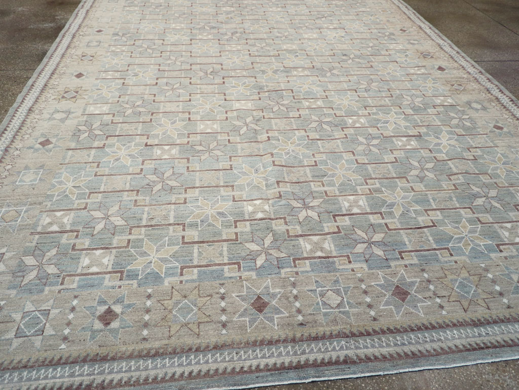 Modern East Turkestan Khotan Room Size Carpet, No.32164 - Gsblank