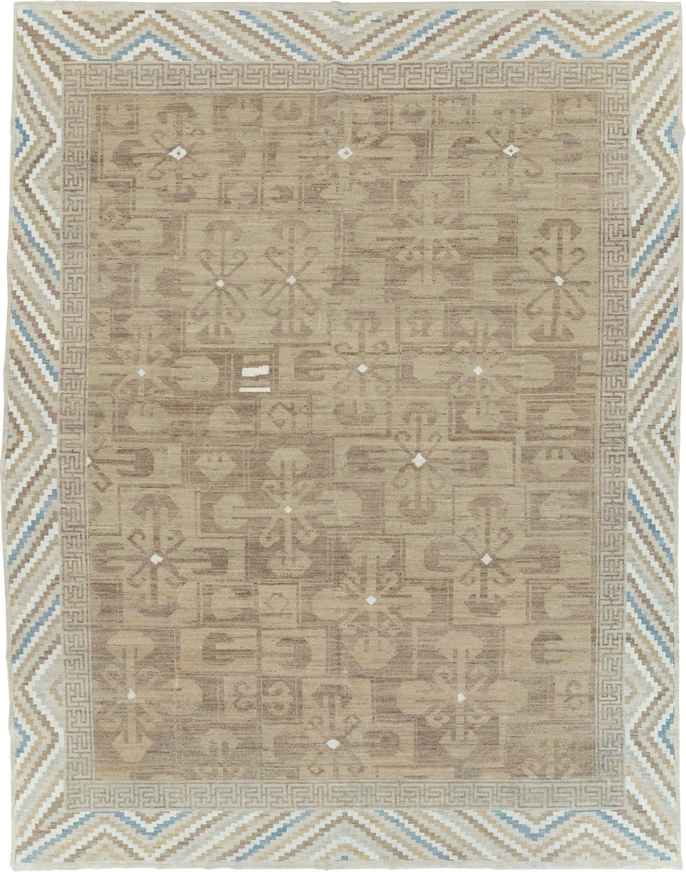 Modern East Turkestan Khotan Room Size Carpet, No.32168 - Gsblank