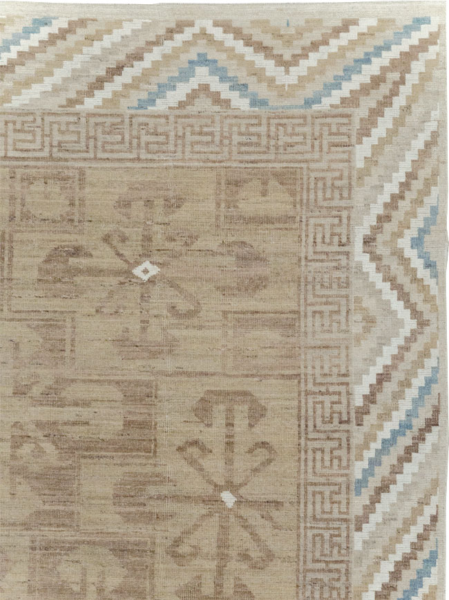 Modern East Turkestan Khotan Room Size Carpet, No.32168 - Gsblank