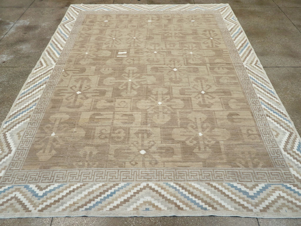 Modern East Turkestan Khotan Room Size Carpet, No.32168 - Gsblank