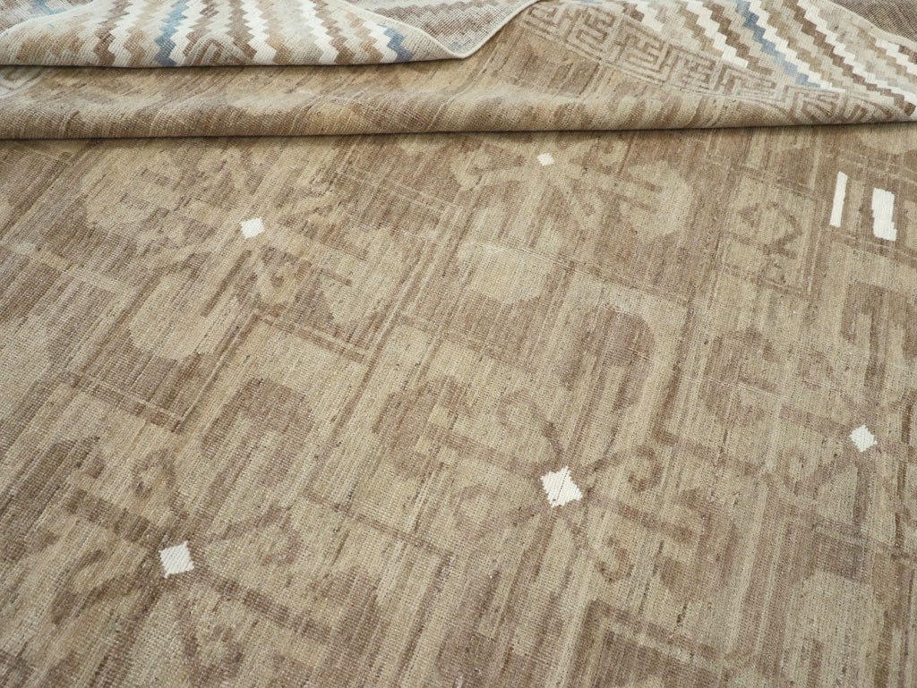 Modern East Turkestan Khotan Room Size Carpet, No.32168 - Gsblank