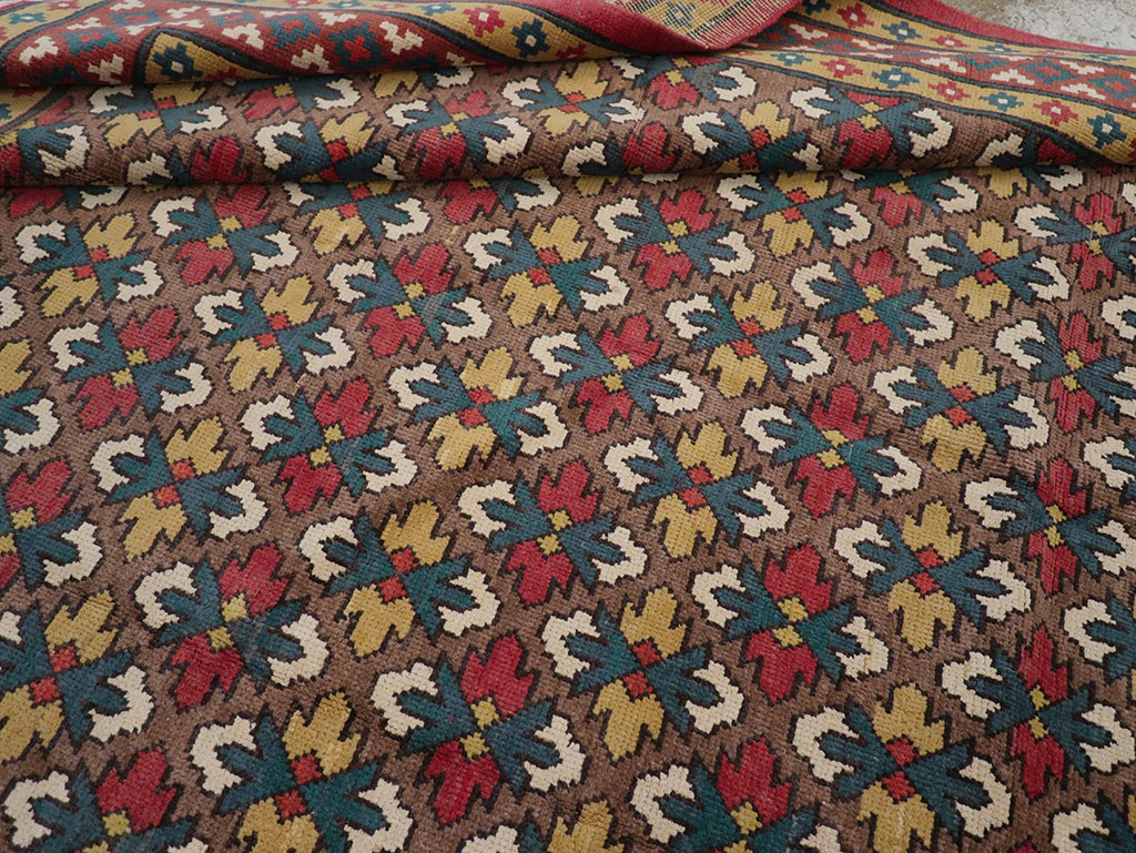 Vintage East Turkestan Samarkand Room Size Carpet, No.32169 - Gsblank