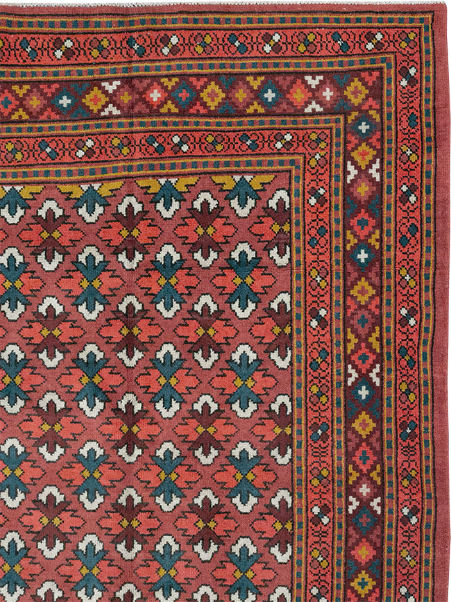 Vintage East Turkestan Samarkand Room Size Carpet, No.32170 - Gsblank