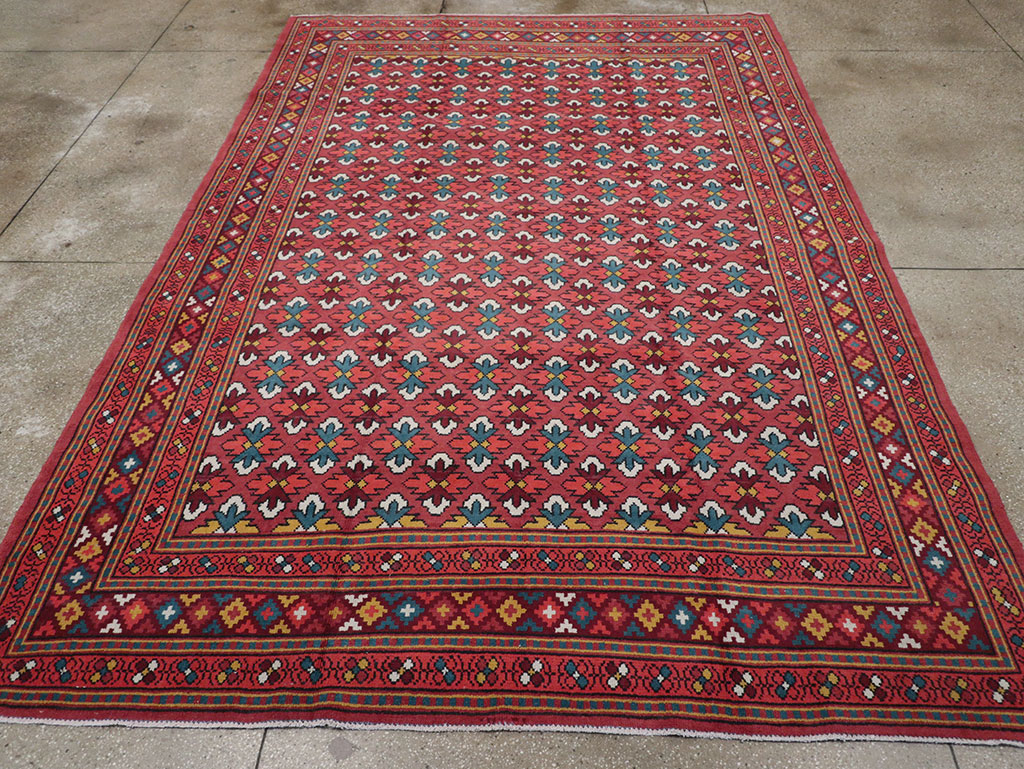 Vintage East Turkestan Samarkand Room Size Carpet, No.32170 - Gsblank