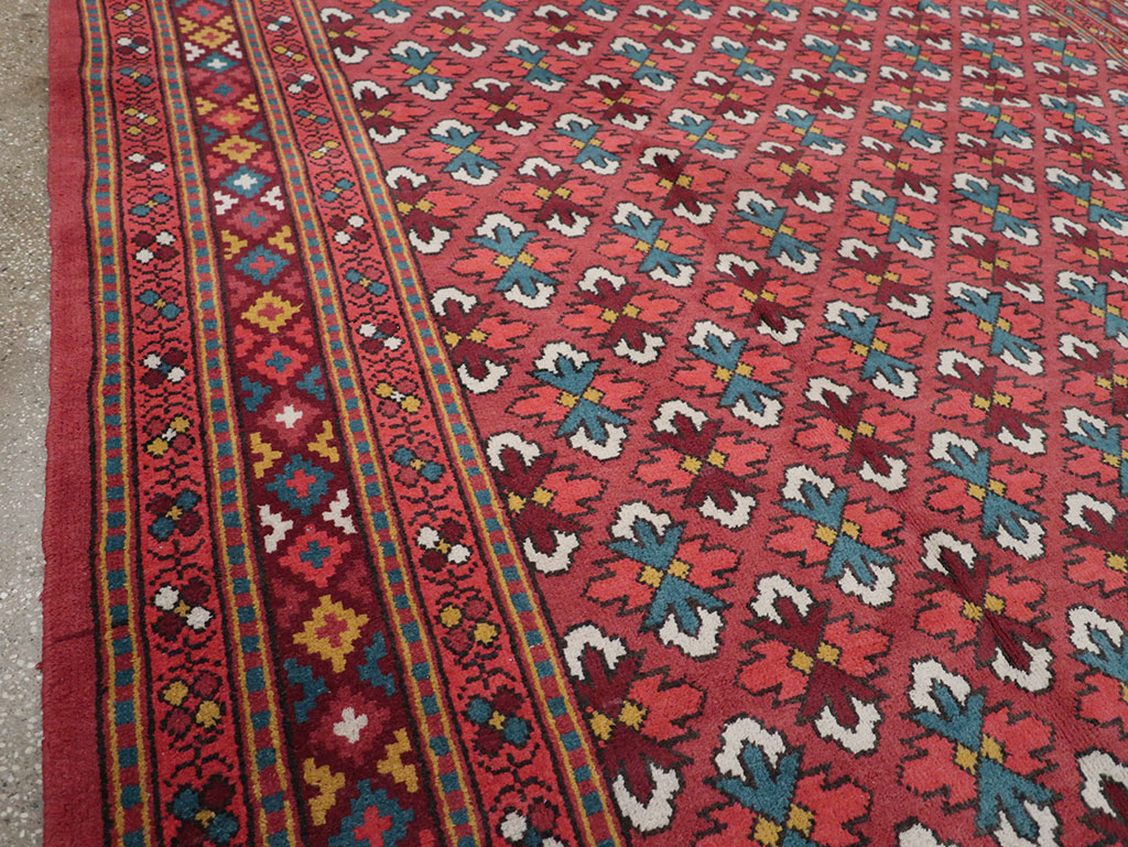 Vintage East Turkestan Samarkand Room Size Carpet, No.32170 - Gsblank