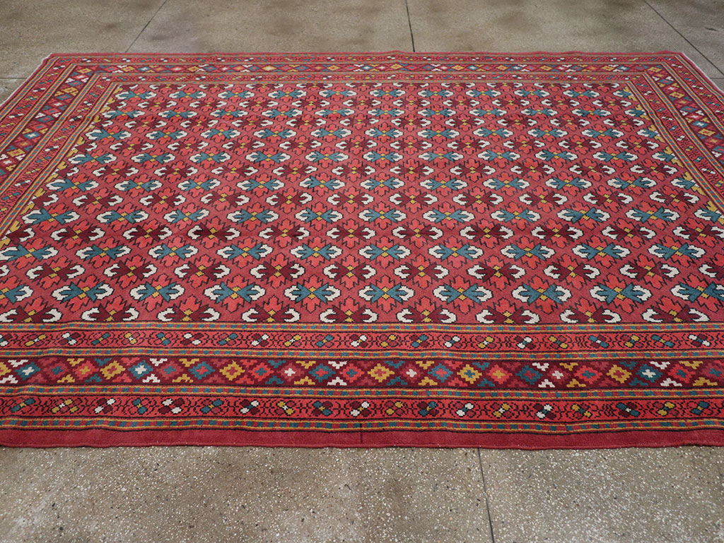 Vintage East Turkestan Samarkand Room Size Carpet, No.32170 - Gsblank