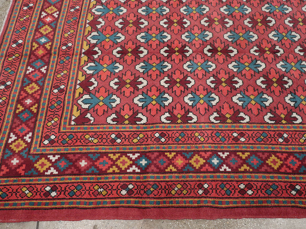 Vintage East Turkestan Samarkand Room Size Carpet, No.32170 - Gsblank