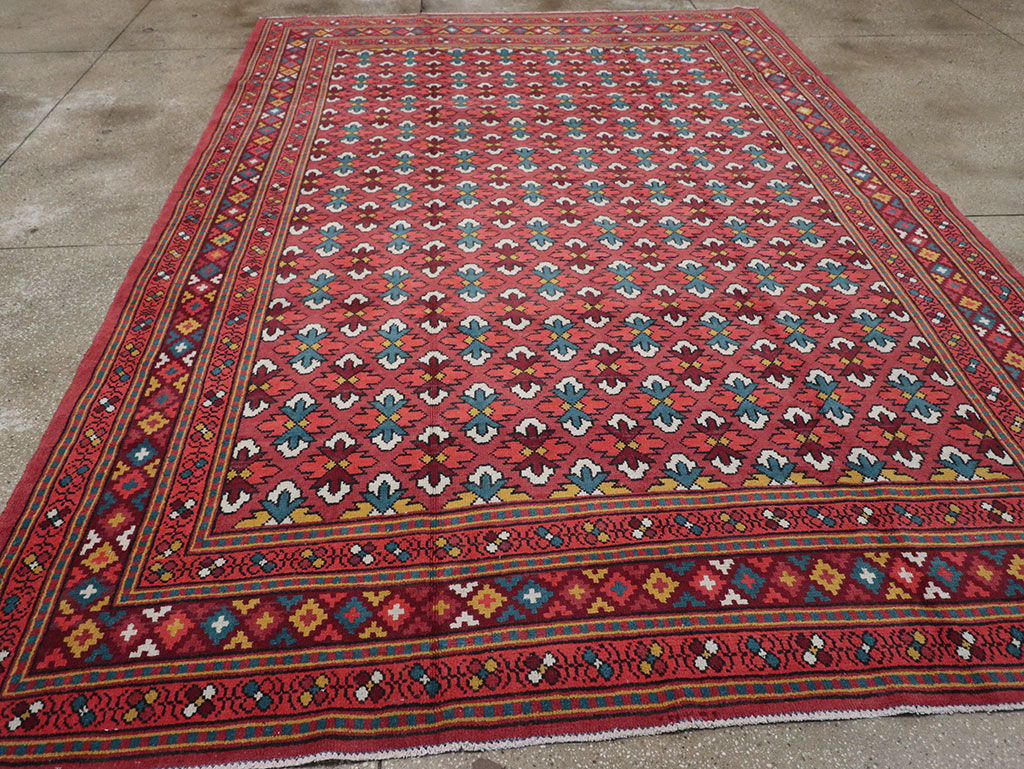 Vintage East Turkestan Samarkand Room Size Carpet, No.32170 - Gsblank