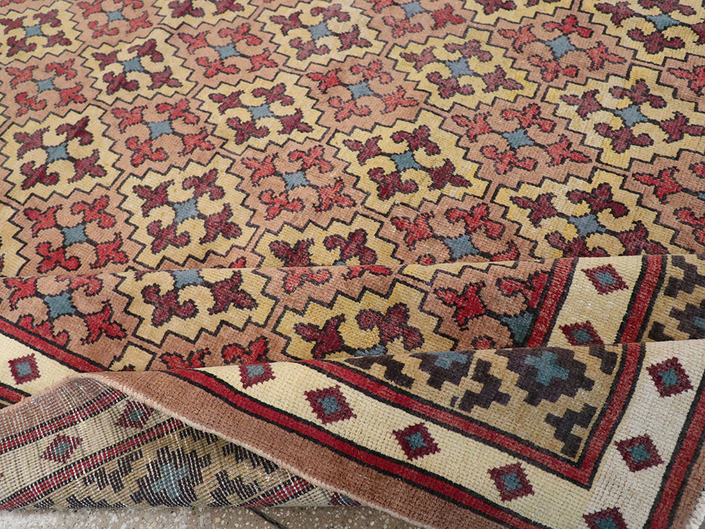 Vintage East Turkestan Samarkand Room Size Carpet, No.32171 - Gsblank