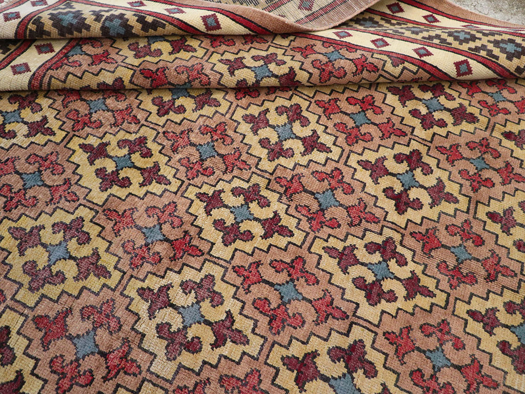 Vintage East Turkestan Samarkand Room Size Carpet, No.32171 - Gsblank