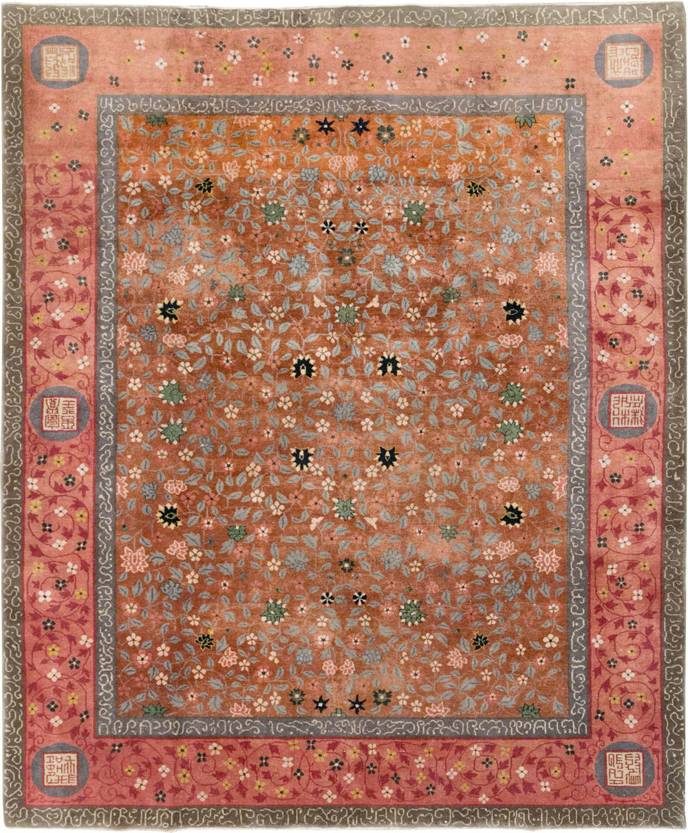 Vintage Mongolian Small Room Size Carpet, No.32172 - Gsblank