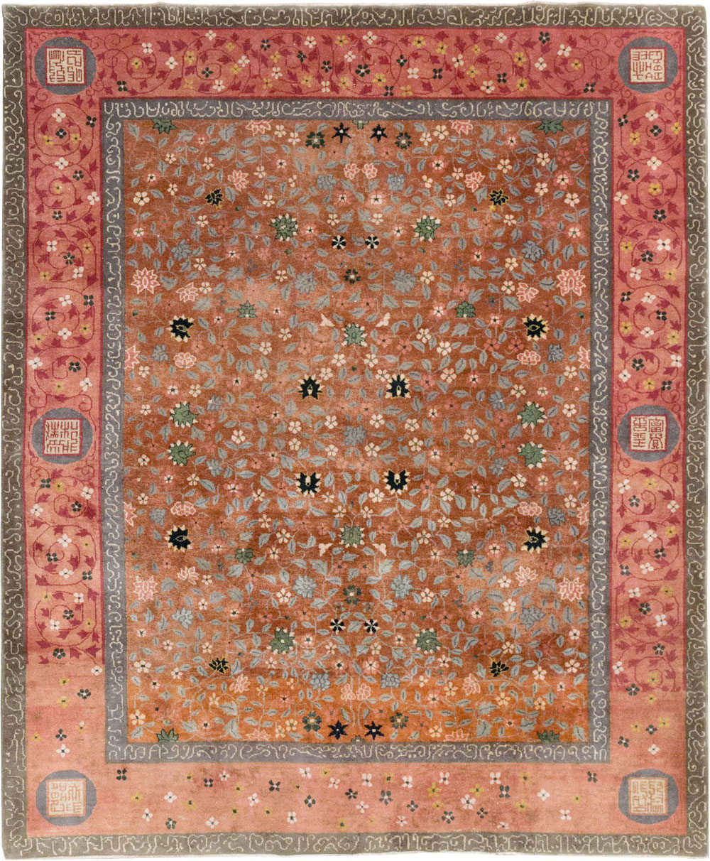 Vintage Mongolian Small Room Size Carpet, No.32172 - Gsblank