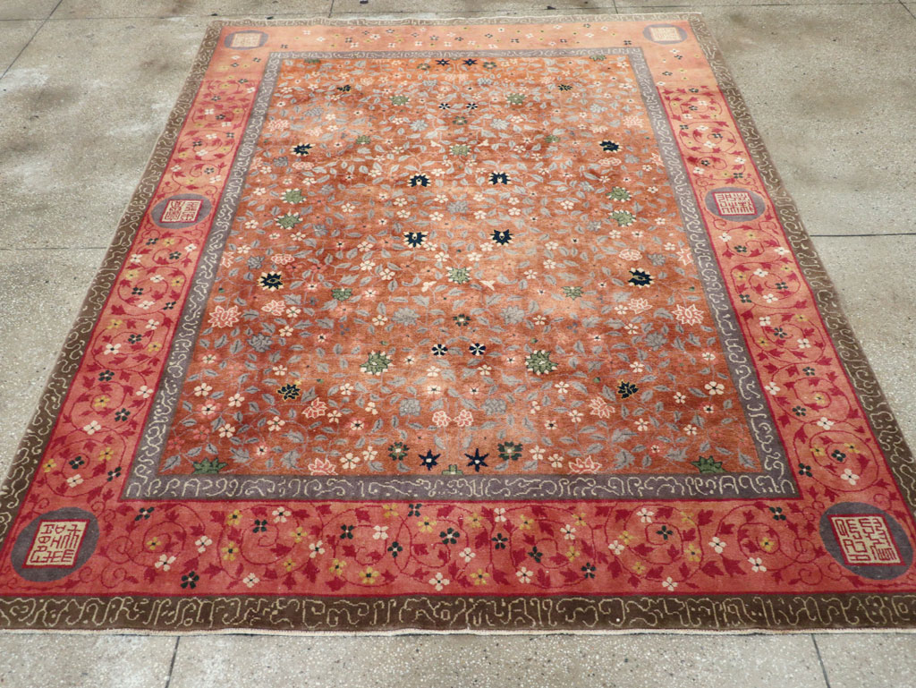 Vintage Mongolian Small Room Size Carpet, No.32172 - Gsblank