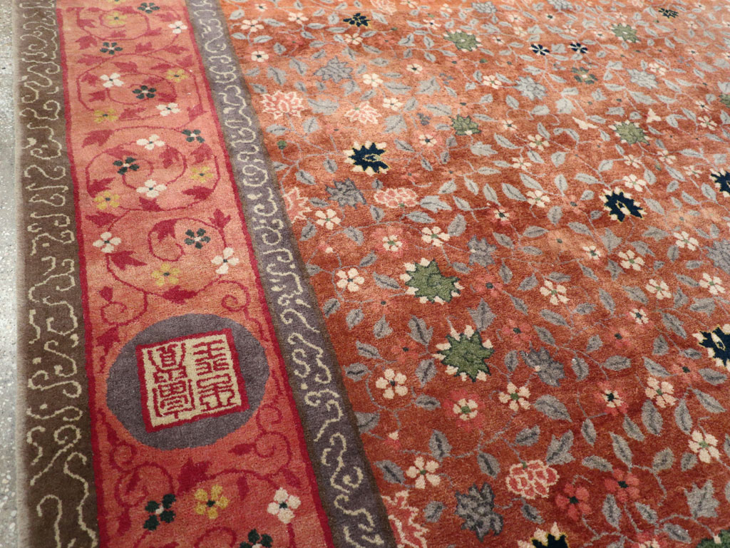 Vintage Mongolian Small Room Size Carpet, No.32172 - Gsblank