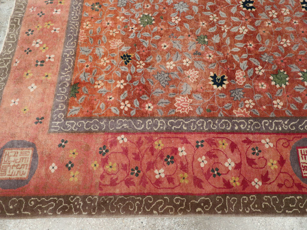 Vintage Mongolian Small Room Size Carpet, No.32172 - Gsblank
