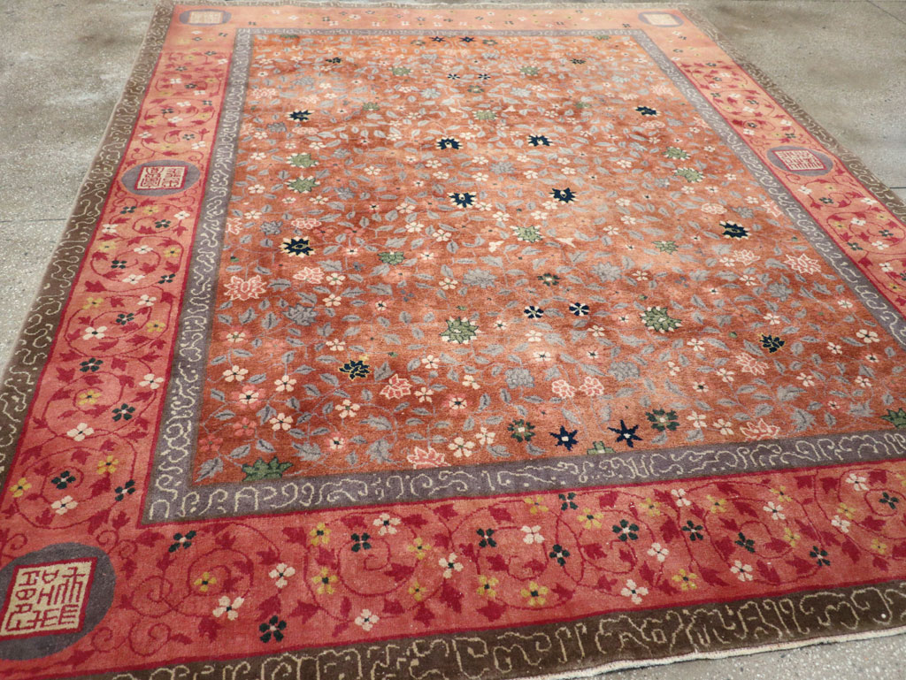 Vintage Mongolian Small Room Size Carpet, No.32172 - Gsblank