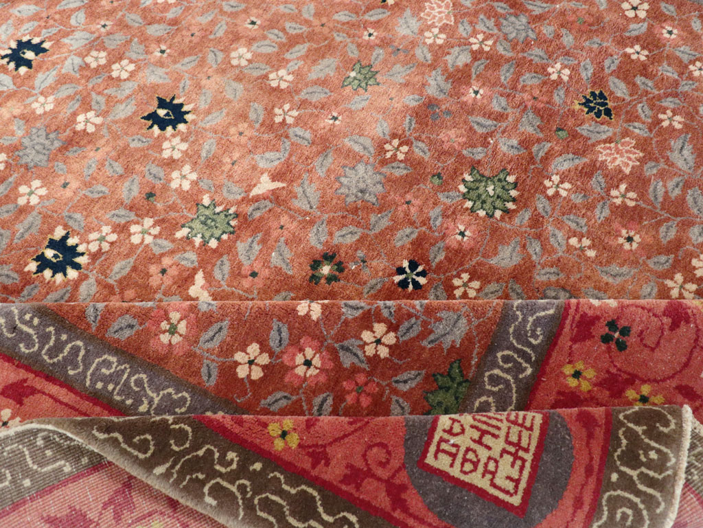 Vintage Mongolian Small Room Size Carpet, No.32172 - Gsblank