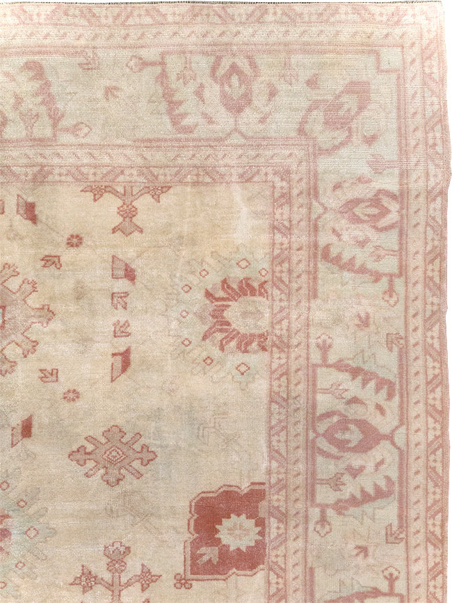 Vintage Turkish Oushak Small Room Size Carpet, No.32177 - Gsblank