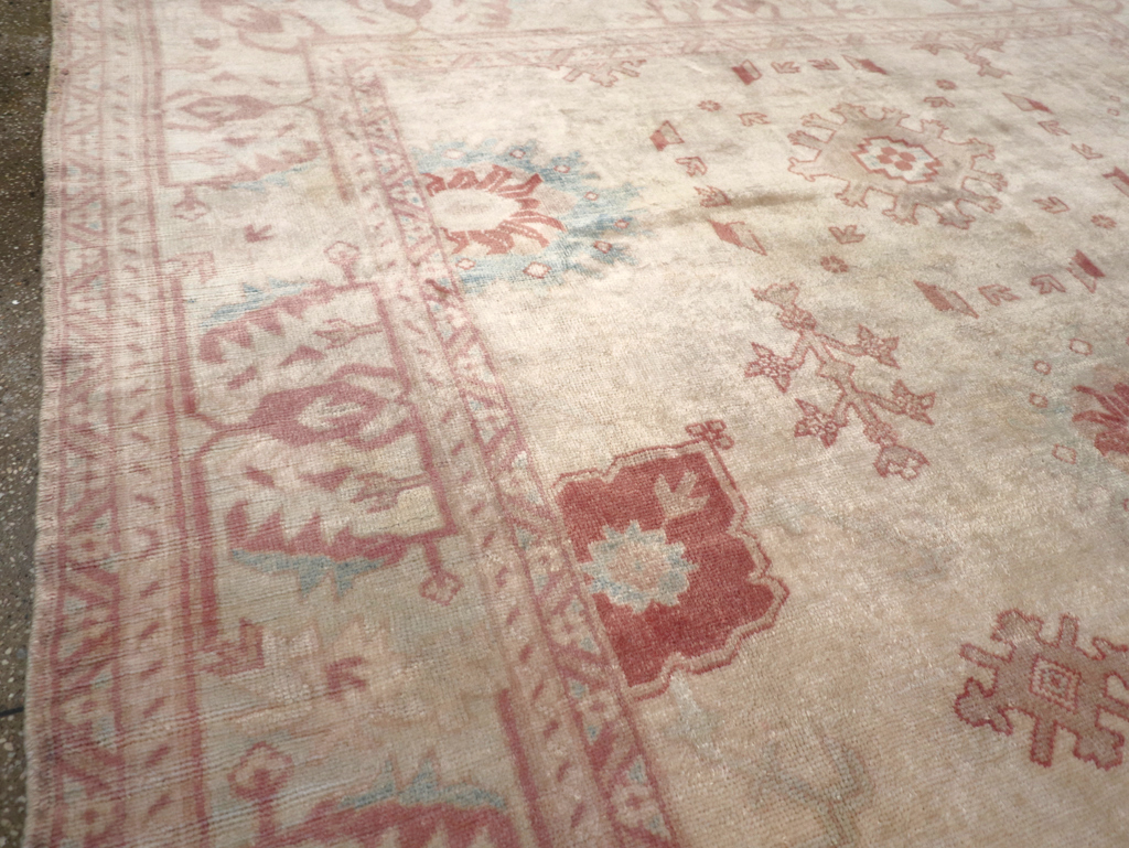 Vintage Turkish Oushak Small Room Size Carpet, No.32177 - Gsblank