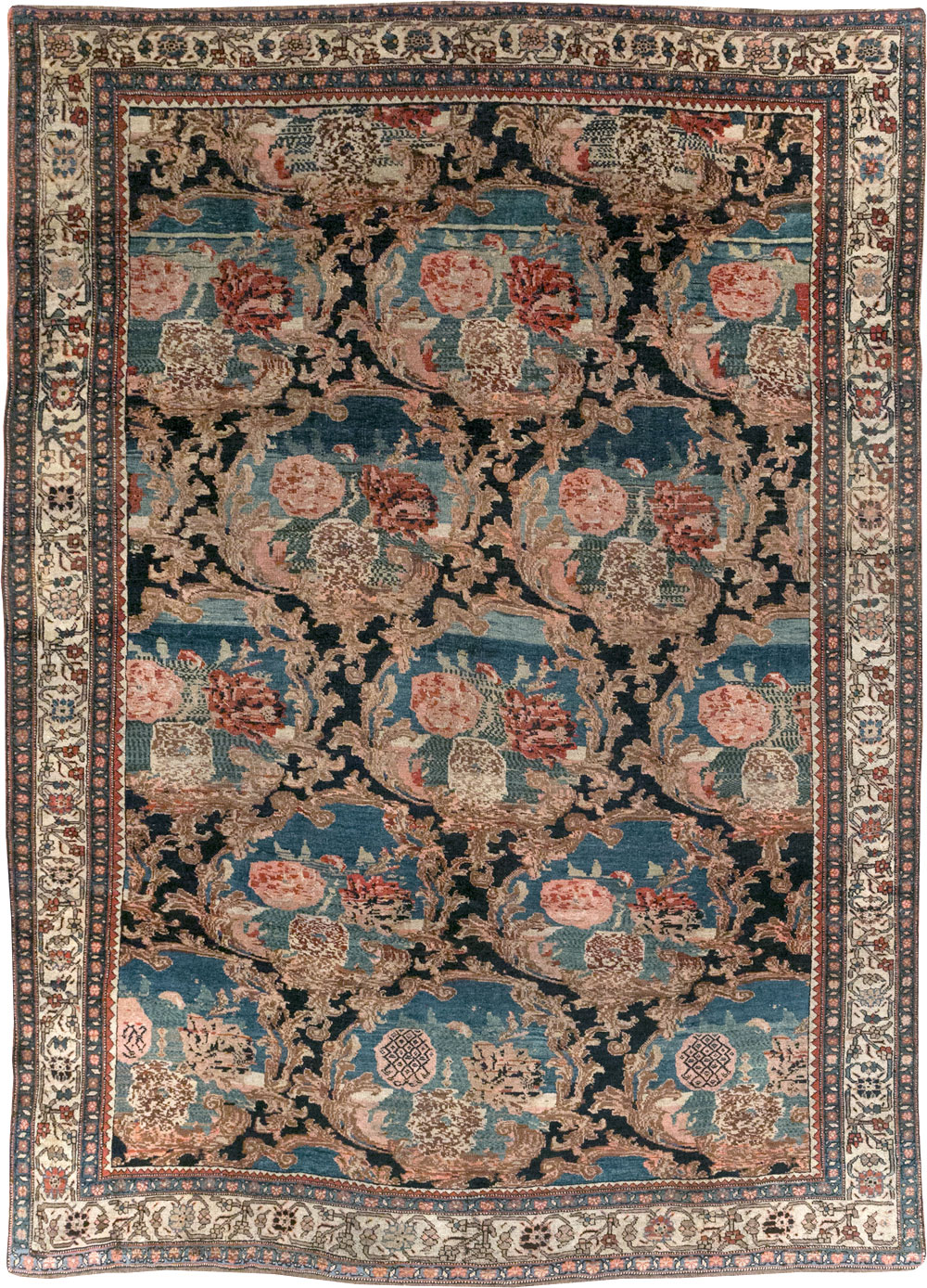 Antique Persian Bidjar Small Room Size Carpet, No.32178 - Gsblank