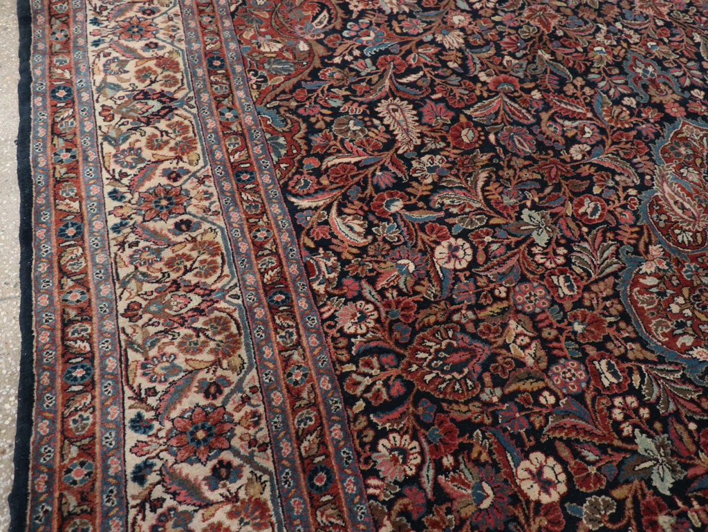 Vintage Persian Qazvin Small Room Size Carpet, No.32179 - Gsblank