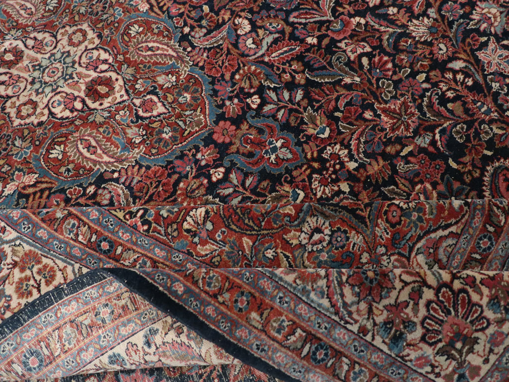Vintage Persian Qazvin Small Room Size Carpet, No.32179 - Gsblank