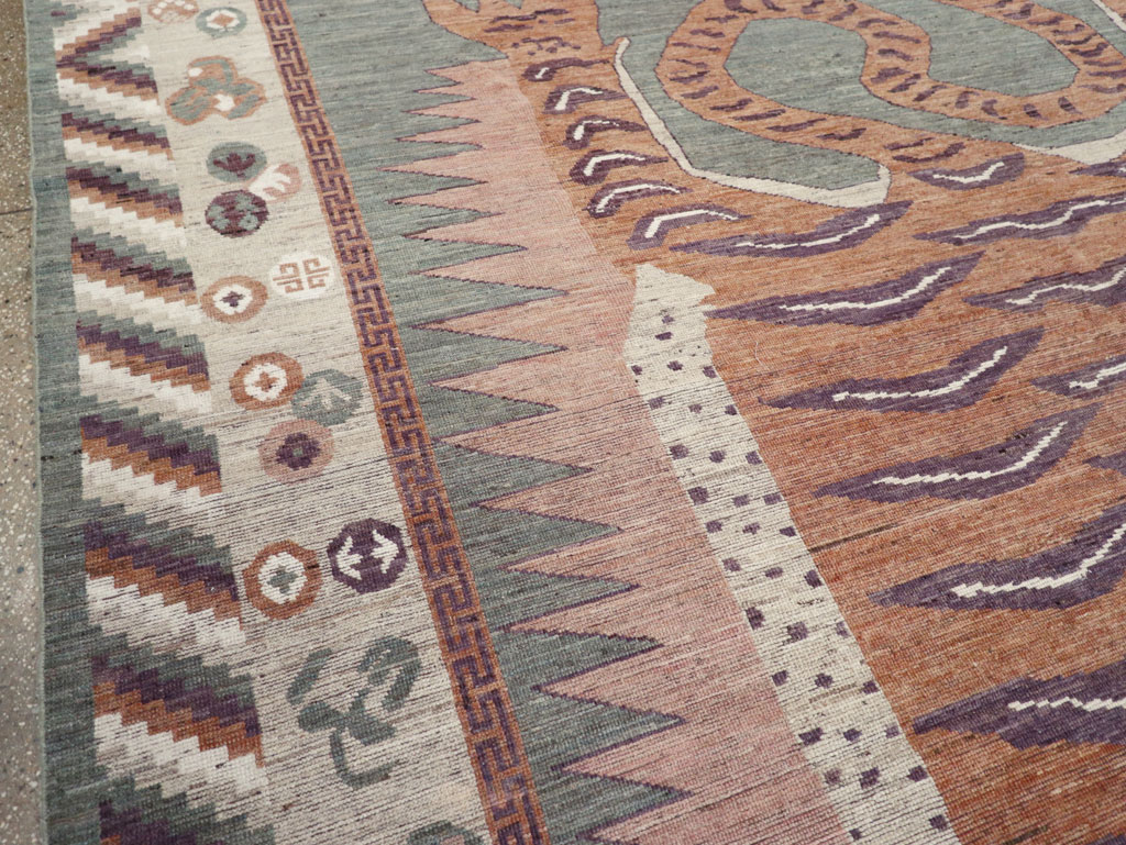 Modern East Turkestan Pictorial Khotan Room Size Carpet, No.32185 - Gsblank