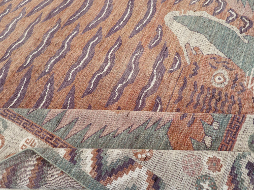 Modern East Turkestan Pictorial Khotan Room Size Carpet, No.32185 - Gsblank