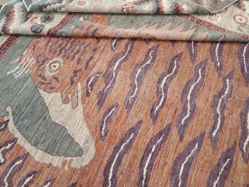 Modern East Turkestan Pictorial Khotan Room Size Carpet, No.32185 - Gsblank