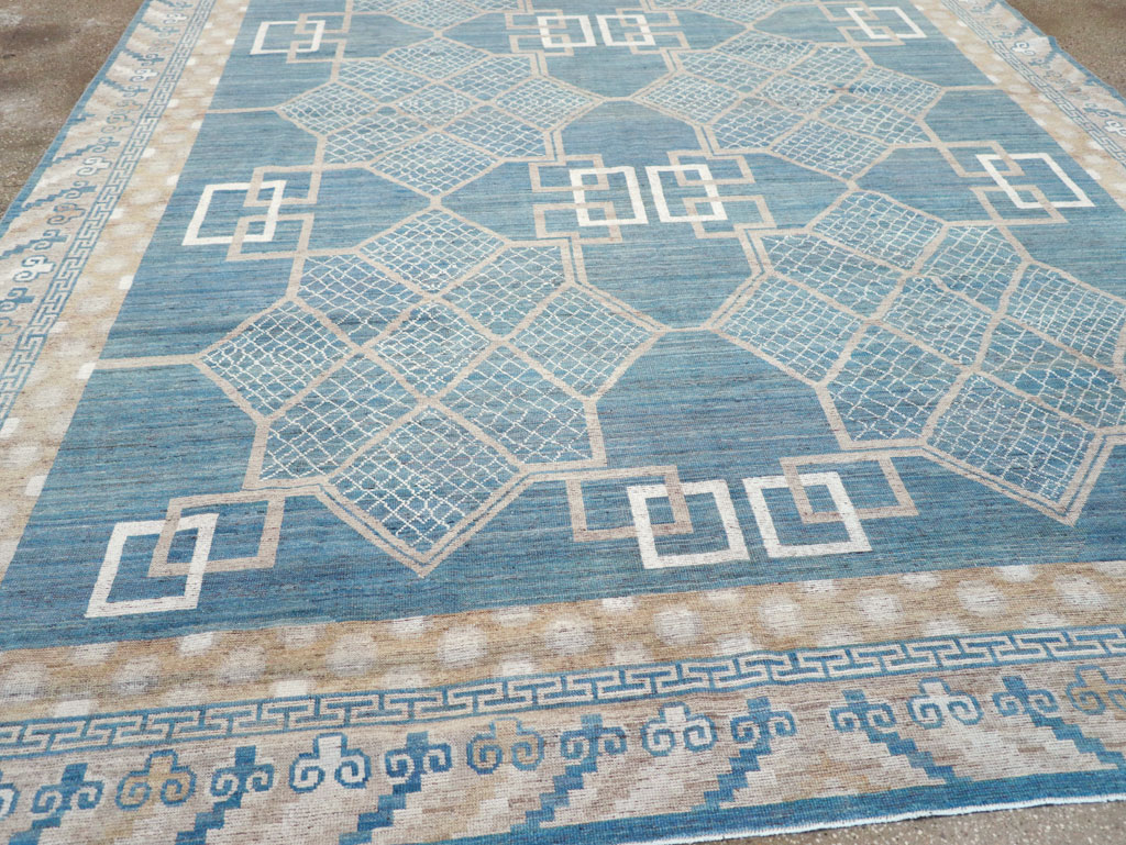 Modern East Turkestan Khotan Room Size Carpet, No.32186 - Gsblank