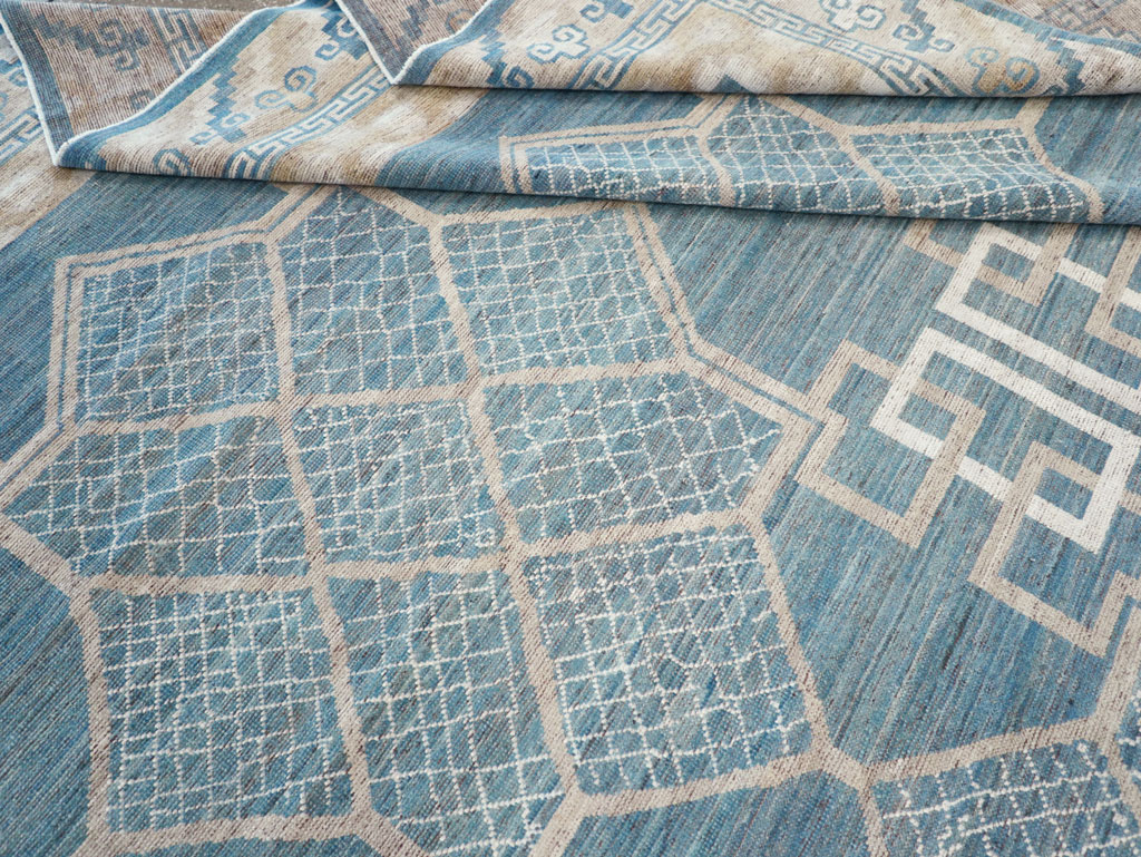 Modern East Turkestan Khotan Room Size Carpet, No.32186 - Gsblank