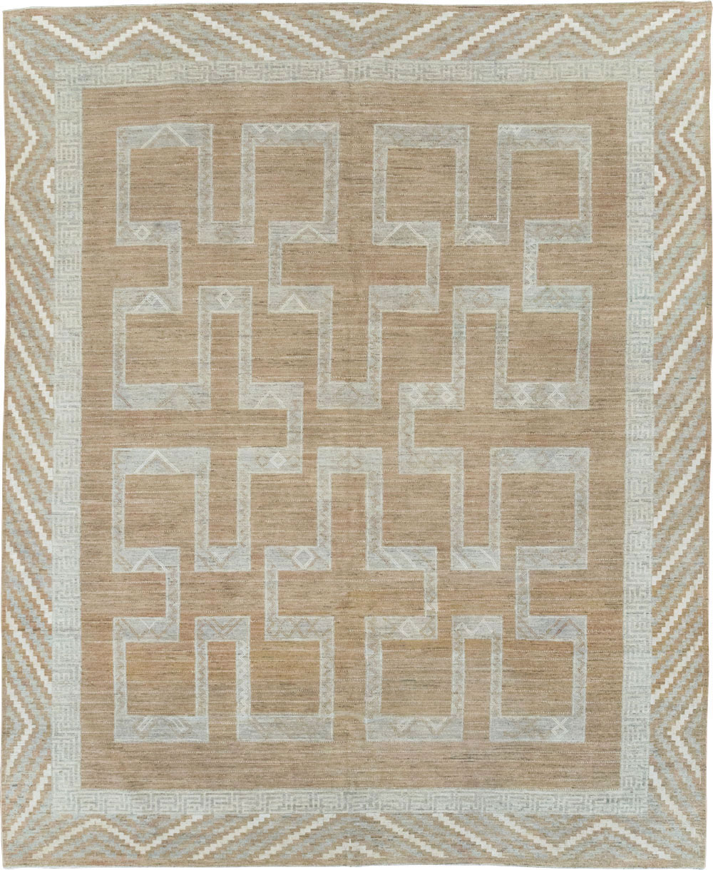 African Tuareg Inspired Modern East Turkestan Khotan Room Size Carpet, No.32188 - Gsblank