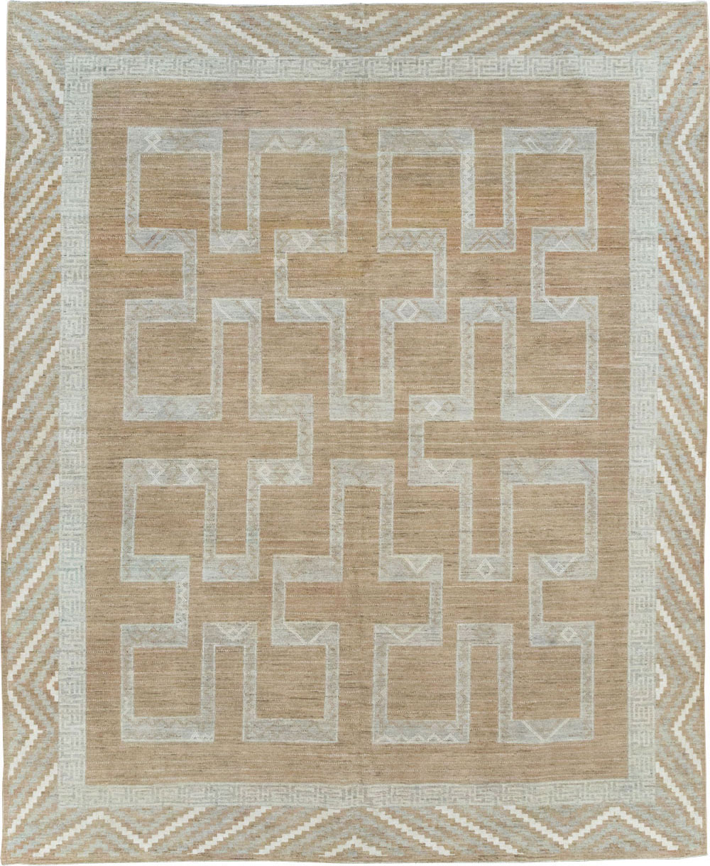 African Tuareg Inspired Modern East Turkestan Khotan Room Size Carpet, No.32188 - Gsblank