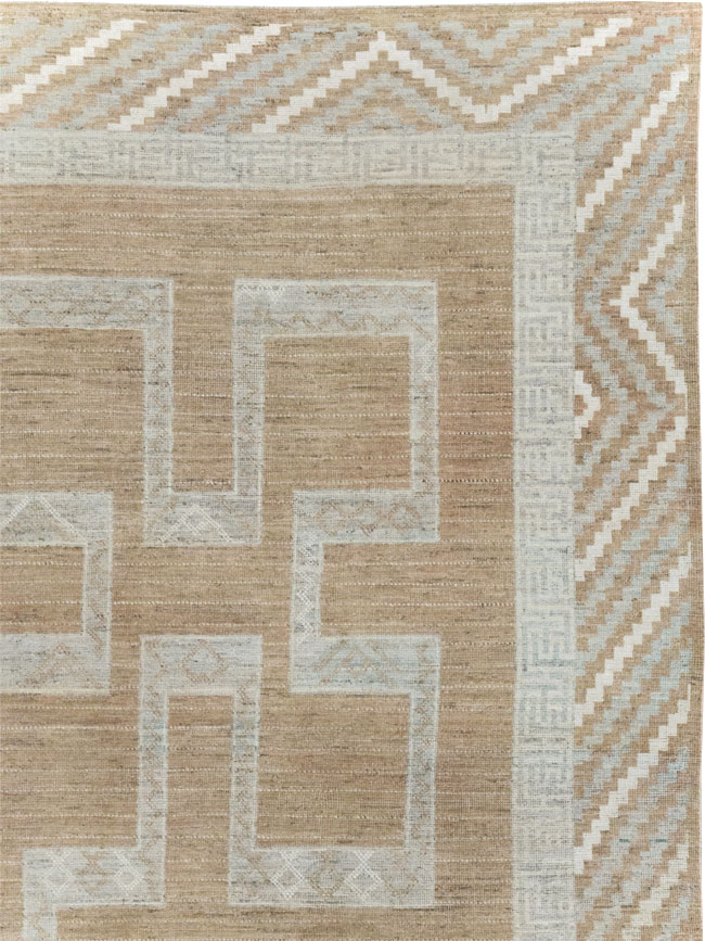 African Tuareg Inspired Modern East Turkestan Khotan Room Size Carpet, No.32188 - Gsblank