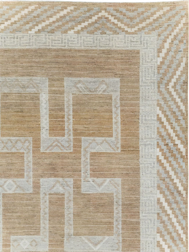 African Tuareg Inspired Modern East Turkestan Khotan Room Size Carpet, No.32188 - Gsblank