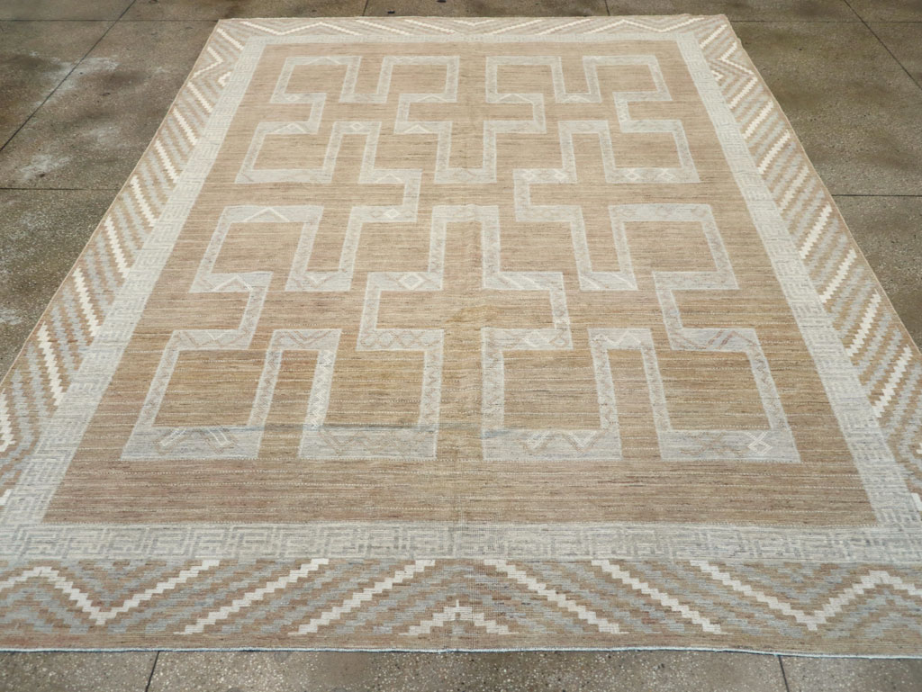 African Tuareg Inspired Modern East Turkestan Khotan Room Size Carpet, No.32188 - Gsblank